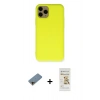 MARSİLYAN™- iPhone 11 Pro Kılıf Ahenk Serisi - Siyah Mat Seramik Nano Ekran Koruyucu + Shine Kamera Lens Koruma Cam - GD
