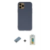 MARSİLYAN™- iPhone 11 Pro Kılıf Ahenk Serisi - Siyah Polymer Nano Ekran Koruyucu + Shine Kamera Lens Koruma Cam - GS