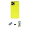 MARSİLYAN™- iPhone 11 Pro Kılıf Ahenk Serisi - Siyah Polymer Nano Ekran Koruyucu + Shine Kamera Lens Koruma Cam - GS