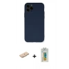 MARSİLYAN™- iPhone 11 Pro Kılıf Ahenk Serisi - Siyah Polymer Nano Ekran Koruyucu + Renkli Kamera Lens Koruma Cam - MI