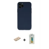 MARSİLYAN™- iPhone 11 Pro Kılıf Ahenk Serisi - Siyah Polymer Nano Ekran Koruyucu + Renkli Kamera Lens Koruma Cam - SI