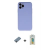 MARSİLYAN™- iPhone 11 Pro Kılıf Ahenk Serisi - Siyah Polymer Nano Ekran Koruyucu + Shine Kamera Lens Koruma Cam - GI