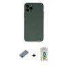 MARSİLYAN™- iPhone 11 Pro Kılıf Ahenk Serisi - Siyah Polymer Nano Ekran Koruyucu + Shine Kamera Lens Koruma Cam - GI