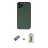 MARSİLYAN™- iPhone 11 Pro Kılıf Ahenk Serisi - Siyah Polymer Nano Ekran Koruyucu + Shine Kamera Lens Koruma Cam - SABE