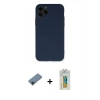 MARSİLYAN™- iPhone 11 Pro Kılıf Ahenk Serisi - Siyah Polymer Nano Ekran Koruyucu + Shine Kamera Lens Koruma Cam - SH
