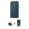 MARSİLYAN™- iPhone 11 Pro Kılıf Akış Doku - Şeffaf 360 Full Body Arka Koruyucu + Kamera Lens Koruma Cam - SF