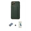 MARSİLYAN™- iPhone 11 Pro Kılıf Akış Doku - Şeffaf Pasifik Cam Ekran Koruyucu + Shine Kamera Lens Koruma Cam - GD