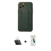 MARSİLYAN™- iPhone 11 Pro Kılıf Akış Doku - Şeffaf Pasifik Cam Ekran Koruyucu + Kamera Lens Koruma Cam - SF
