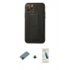 MARSİLYAN™- iPhone 11 Pro Kılıf Akış Doku - Şeffaf Pasifik Cam Ekran Koruyucu + Metal Kamera Lens Koruma Cam - KI