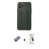 MARSİLYAN™- iPhone 11 Pro Kılıf Akış Doku - Şeffaf Pasifik Cam Ekran Koruyucu + Metal Kamera Lens Koruma Cam - KI