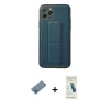 MARSİLYAN™- iPhone 11 Pro Kılıf Akış Doku - Şeffaf Pasifik Cam Ekran Koruyucu + Shine Kamera Lens Koruma Cam - MI