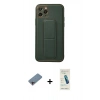MARSİLYAN™- iPhone 11 Pro Kılıf Akış Doku - Şeffaf Pasifik Cam Ekran Koruyucu + Shine Kamera Lens Koruma Cam - PE