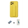 MARSİLYAN™- iPhone 11 Pro Kılıf Akış Doku - Şeffaf Pasifik Cam Ekran Koruyucu + Shine Kamera Lens Koruma Cam - PE