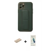 MARSİLYAN™- iPhone 11 Pro Kılıf Akış Doku - Şeffaf Pasifik Cam Ekran Koruyucu + Renkli Kamera Lens Koruma Cam - SI