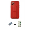 MARSİLYAN™- iPhone 11 Pro Kılıf Akış Doku - Siyah 20D Premium Cam Ekran Koruyucu + Shine Kamera Lens Koruma Cam - PE
