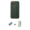 MARSİLYAN™- iPhone 11 Pro Kılıf Akış Doku - Siyah 20D Premium Cam Ekran Koruyucu + Shine Kamera Lens Koruma Cam - PE