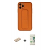 MARSİLYAN™- iPhone 11 Pro Kılıf Akış Doku - Siyah 20D Premium Cam Ekran Koruyucu + Renkli Kamera Lens Koruma Cam - PE