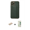 MARSİLYAN™- iPhone 11 Pro Kılıf Akış Doku - Siyah 20D Premium Cam Ekran Koruyucu + Renkli Kamera Lens Koruma Cam - YL