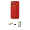 MARSİLYAN™- iPhone 11 Pro Kılıf Akış Doku - Siyah 20D Premium Cam Ekran Koruyucu + Renkli Kamera Lens Koruma Cam - SI