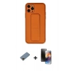 MARSİLYAN™- iPhone 11 Pro Kılıf Akış Doku - Siyah 3D Antistatik Mat Seramik Nano Ekran Koruyucu + Shine Kamera Lens Koruma Cam - GD