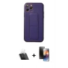 MARSİLYAN™- iPhone 11 Pro Kılıf Akış Doku - Siyah 3D Antistatik Mat Seramik Nano Ekran Koruyucu + Kamera Lens Koruma Cam - SF