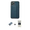 MARSİLYAN™- iPhone 11 Pro Kılıf Akış Doku - Siyah 5D Hayalet Cam Ekran Koruyucu + Shine Kamera Lens Koruma Cam - GI