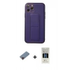 MARSİLYAN™- iPhone 11 Pro Kılıf Akış Doku - Siyah 5D Hayalet Cam Ekran Koruyucu + Metal Kamera Lens Koruma Cam - KI