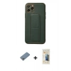 MARSİLYAN™- iPhone 11 Pro Kılıf Akış Doku - Siyah 6D Mat Seramik Hayalet Nano Ekran Koruyucu + Shine Kamera Lens Koruma Cam - GS