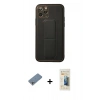 MARSİLYAN™- iPhone 11 Pro Kılıf Akış Doku - Siyah 6D Mat Seramik Hayalet Nano Ekran Koruyucu + Shine Kamera Lens Koruma Cam - GS