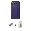 MARSİLYAN™- iPhone 11 Pro Kılıf Akış Doku - Siyah 6D Mat Seramik Hayalet Nano Ekran Koruyucu + Shine Kamera Lens Koruma Cam - GS