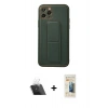 MARSİLYAN™- iPhone 11 Pro Kılıf Akış Doku - Siyah 6D Mat Seramik Hayalet Nano Ekran Koruyucu + Kamera Lens Koruma Cam - SF