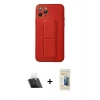 MARSİLYAN™- iPhone 11 Pro Kılıf Akış Doku - Siyah 6D Mat Seramik Hayalet Nano Ekran Koruyucu + Kamera Lens Koruma Cam - SF