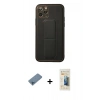 MARSİLYAN™- iPhone 11 Pro Kılıf Akış Doku - Siyah 6D Mat Seramik Hayalet Nano Ekran Koruyucu + Shine Kamera Lens Koruma Cam - MI