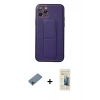MARSİLYAN™- iPhone 11 Pro Kılıf Akış Doku - Siyah 6D Mat Seramik Hayalet Nano Ekran Koruyucu + Shine Kamera Lens Koruma Cam - PE
