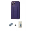 MARSİLYAN™- iPhone 11 Pro Kılıf Akış Doku - Siyah 6D Mat Seramik Hayalet Nano Ekran Koruyucu + Shine Kamera Lens Koruma Cam - SABE