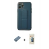 MARSİLYAN™- iPhone 11 Pro Kılıf Akış Doku - Siyah 6D Mat Seramik Hayalet Nano Ekran Koruyucu + Shine Kamera Lens Koruma Cam - MI
