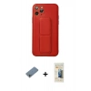 MARSİLYAN™- iPhone 11 Pro Kılıf Akış Doku - Siyah 6D Mat Seramik Hayalet Nano Ekran Koruyucu + Shine Kamera Lens Koruma Cam - SABE