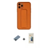 MARSİLYAN™- iPhone 11 Pro Kılıf Akış Doku - Siyah 6D Mat Seramik Hayalet Nano Ekran Koruyucu + Shine Kamera Lens Koruma Cam - SH