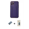 MARSİLYAN™- iPhone 11 Pro Kılıf Akış Doku - Siyah 6D Mat Seramik Hayalet Nano Ekran Koruyucu + Shine Kamera Lens Koruma Cam - SH