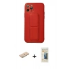 MARSİLYAN™- iPhone 11 Pro Kılıf Akış Doku - Siyah 6D Mat Seramik Hayalet Nano Ekran Koruyucu + Renkli Kamera Lens Koruma Cam - YL