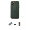 MARSİLYAN™- iPhone 11 Pro Kılıf Akış Doku - Siyah Joko Magic 5D Hayalet Cam + Shine Kamera Lens Koruma Cam - GS