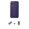 MARSİLYAN™- iPhone 11 Pro Kılıf Akış Doku - Siyah Joko Magic 5D Hayalet Cam + Shine Kamera Lens Koruma Cam - GS