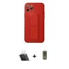 MARSİLYAN™- iPhone 11 Pro Kılıf Akış Doku - Siyah Joko Magic 5D Hayalet Cam + Kamera Lens Koruma Cam - SF