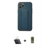 MARSİLYAN™- iPhone 11 Pro Kılıf Akış Doku - Siyah Joko Magic 5D Hayalet Cam + Kamera Lens Koruma Cam - SF