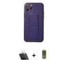 MARSİLYAN™- iPhone 11 Pro Kılıf Akış Doku - Siyah Joko Magic 5D Hayalet Cam + Kamera Lens Koruma Cam - SF