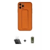 MARSİLYAN™- iPhone 11 Pro Kılıf Akış Doku - Siyah Joko Magic 5D Hayalet Cam + Kamera Lens Koruma Cam - SF
