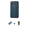 MARSİLYAN™- iPhone 11 Pro Kılıf Akış Doku - Siyah Joko Magic 5D Hayalet Cam + Metal Kamera Lens Koruma Cam - KI