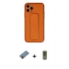 MARSİLYAN™- iPhone 11 Pro Kılıf Akış Doku - Siyah Joko Magic 5D Hayalet Cam + Metal Kamera Lens Koruma Cam - KI