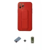 MARSİLYAN™- iPhone 11 Pro Kılıf Akış Doku - Siyah Joko Magic 5D Hayalet Cam + Metal Kamera Lens Koruma Cam - KI