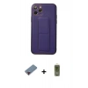 MARSİLYAN™- iPhone 11 Pro Kılıf Akış Doku - Siyah Joko Magic 5D Hayalet Cam + Metal Kamera Lens Koruma Cam - KI